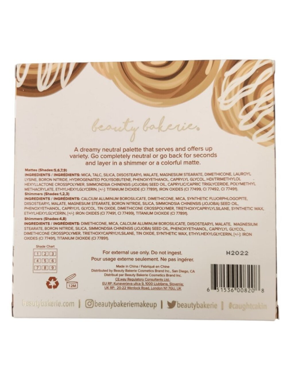 Beauty Bakerie The Chosen Bun Eyeshadow Palette 9-Pan Neutral Warm Tones New - Picture 4 of 4